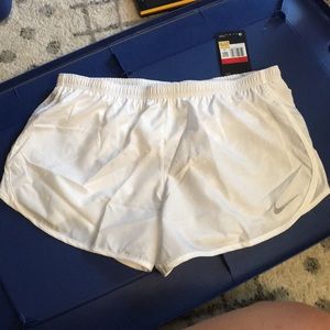 white nike shorts